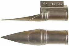 Ramrod pipe, nickel silver, pistol entry pipe with skirt, round with ringed ends, for 3/8" ramrod